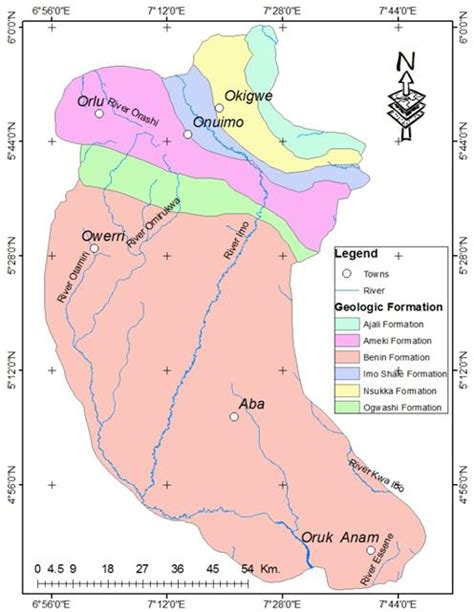 Geological Map Of Imo River Basin Modified After Uma 1989 Download