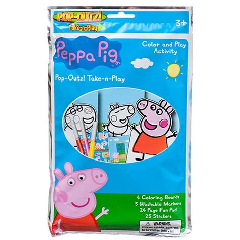 Peppa Pig Pop Outz Take N Play Color And Play Activity Kit