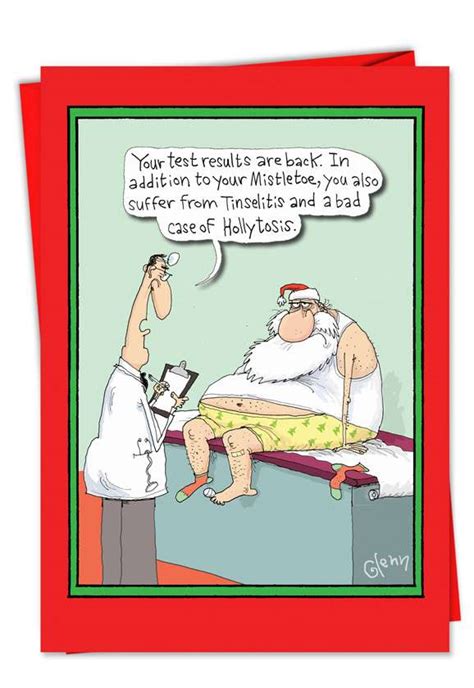 Santa Doctor Visit Christmas Humor Card