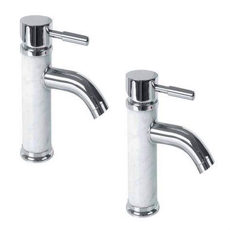 Kitchen sink faucets bathroom sink faucets remodel bathroom bathroom cabinets brass the white bathroom attracts with simplicity, purity and timeless elegance. Shop 2 Bathroom White Marble Faucet Chrome Single Hole 1 ...