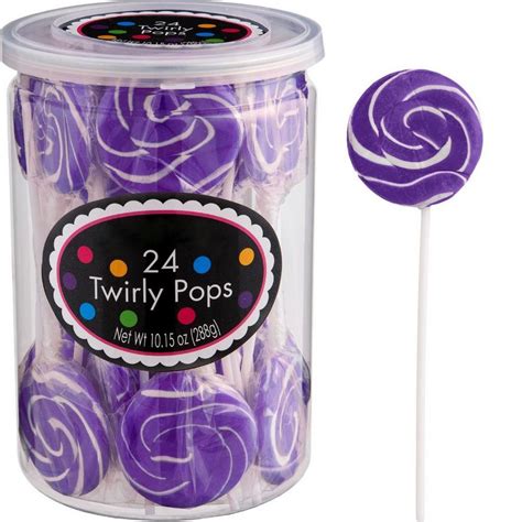 Purple Swirly Lollipops 24pc Party City