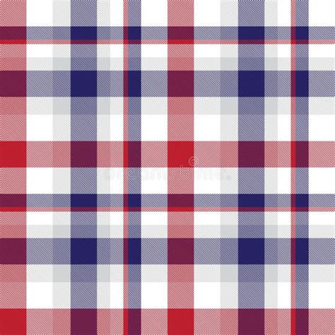 Red And Navy Plaid Tartan Seamless Pattern Stock Vector Illustration