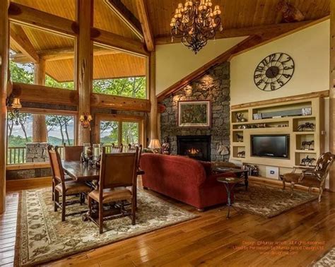 22 Luxurious Log Cabin Interiors You Have To See Log Cabin Hub Cabin