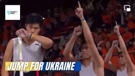 Pole Vaulter EJ OBIENA Kisses And Points To His Ukraine Baller Bands