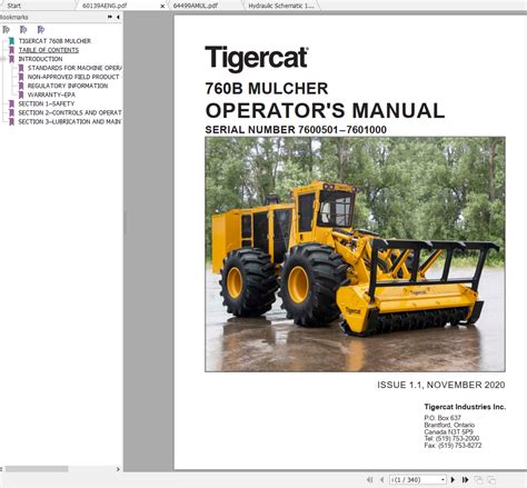Tigercat Mulcher B Operator Manual Auto Repair