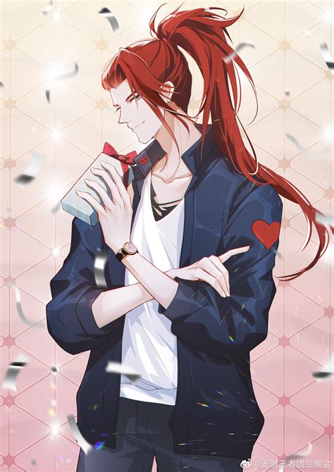 Anime Guy Long Red Hair Long Hair