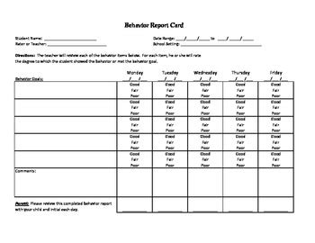 When disruptive, inappropriate, defiant, or aggressive behavior is skewing grades in the wrong direction, you may be. Daily Behavior Report Card for Rti by Charlotte's Shop | TpT