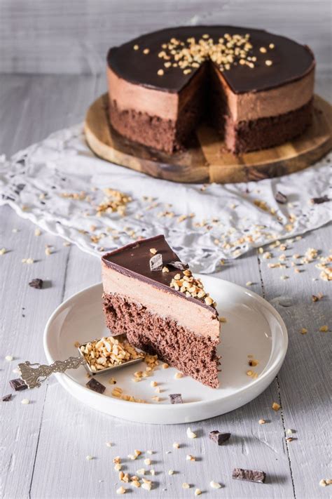 Bake in a greased and floured round tin or recess flan tin. Schokoladen Mousse Kuchen - Torte - Ahalni Sweet Home ...