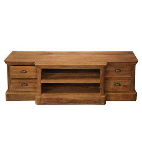 Bovey Modern Teak Wood Open Shelf 4 Drawer TV Stand Check out our open shelf tv stand selection for the very best in unique or custom, handmade pieces from our console tables & cabinets shops.