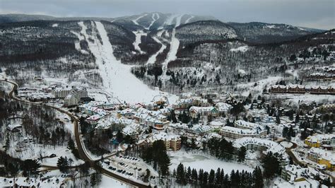 Mont Tremblant In Winter K Aerial View Youtube