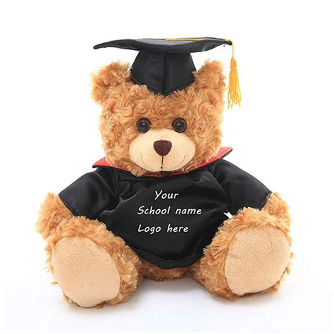 Brown Plush Graduation Teddy Bear Stuffed T Bear Bobostoy