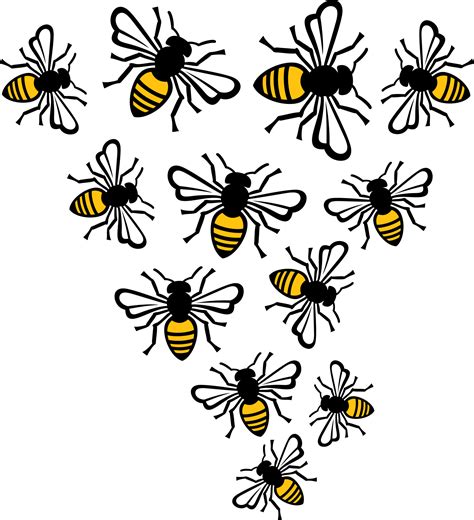 Flying Bee Png Illustration Swarm Png