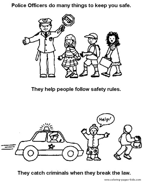 Police officer coloring pages picture ideas 7lj2f1o thank you page free. Police officers keep you safe Police color page, family ...