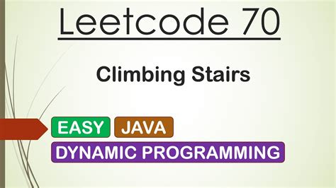 Leetcode 70 Climbing Stairs Java YouTube