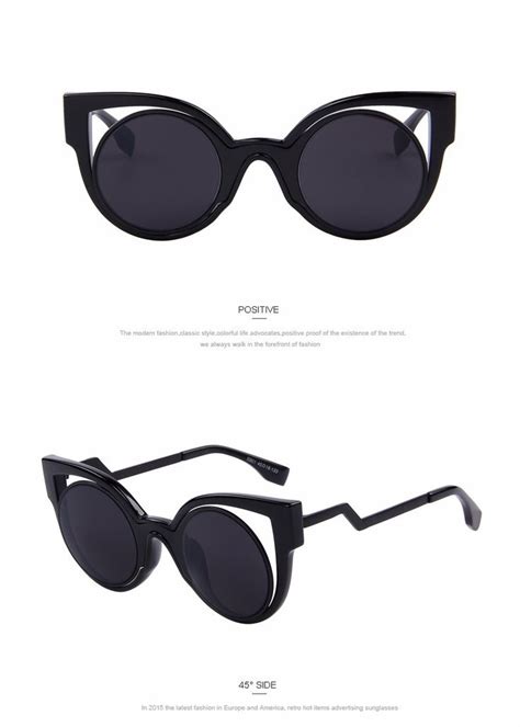 2016 New Fashion Vintage Women Cat Eye Sunglasses Dazzle Colour Star Sunglasses Round Mirror