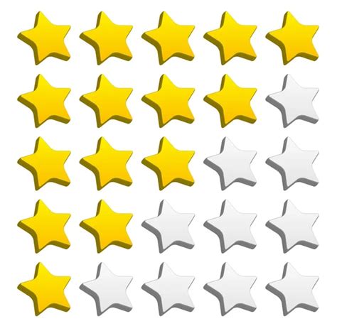 Vector Illustration Star Rating Icon Isolated Badge Website App Stock