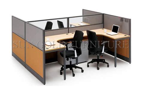 Sz Ws030 L Shape 4 Person Office Desk Divider Partition Office
