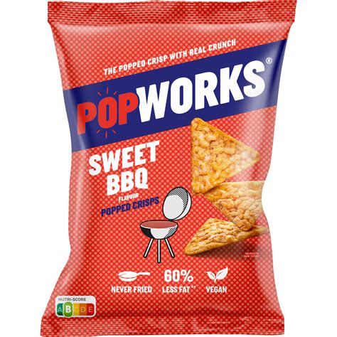 Popworks Popped Crisps Sweet Bbq Sojaprotein