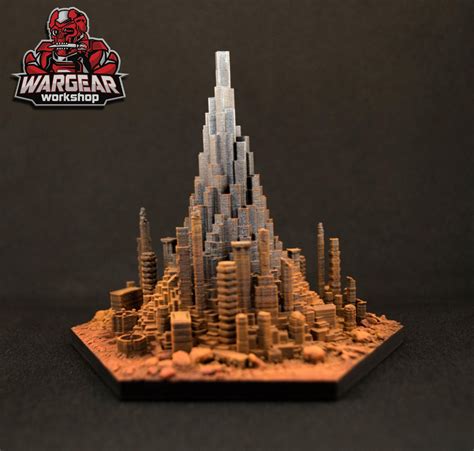 Warhammer 40k Imperial Hive City Display Model 3d Printed And Hand