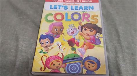Nickelodeon Lets Learn Colors Dvd Overview Youtube