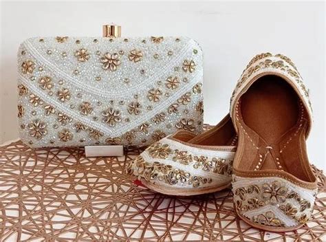 Ethinic Embroidered Handmade Punjabi Jutti With Clutch Size 36 37 38 39 40 At Rs 1299 Pair In