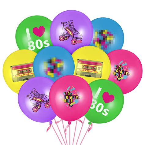Buy Watinc 52pcs I Love 80s Latex Balloons Set For 1980s Retro Party