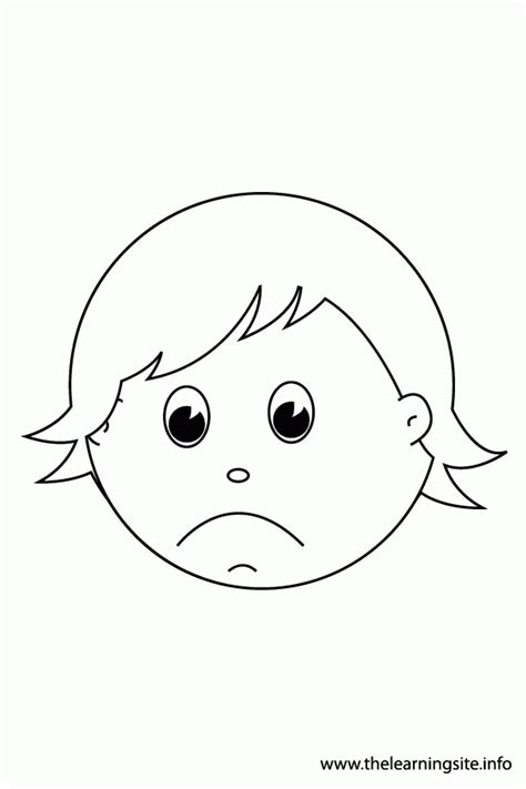 Sad Face Coloring Pages For Kids