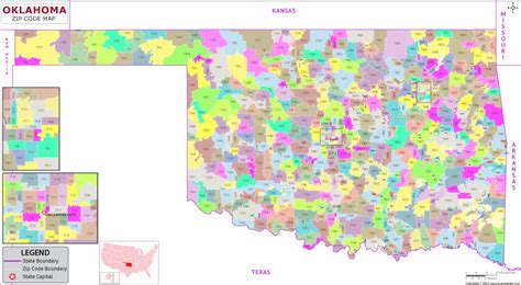 Zip Codes List For Oklahoma Oklahoma Zip Code Map