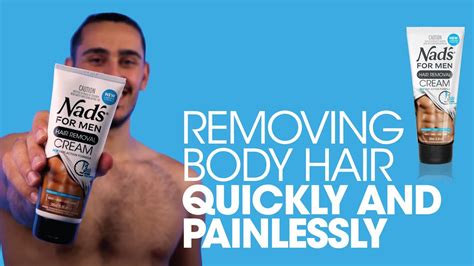 how to remove body hair with nad s for men hair removal cream demo video tutorial youtube