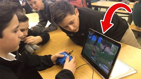 Caught Playing Fortnite In School Youtube