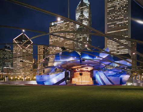 Jay Pritzker Pavilion Millennium Park Chicago At Night Riba Pix