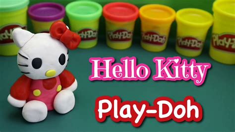How To Make Hello Kitty Play Doh Easy Tutorial Youtube