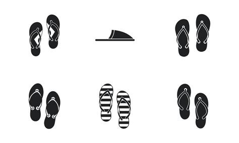 Slippers Icon Set Simple Style 8601485 Vector Art At Vecteezy