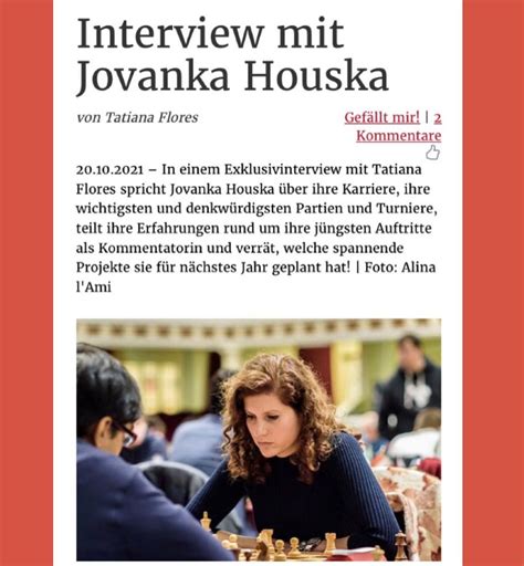 „in Einem Exklusivinterview Mit Tatiana Flores Spricht Jovanka Houska über Ihre Karriere Ihre