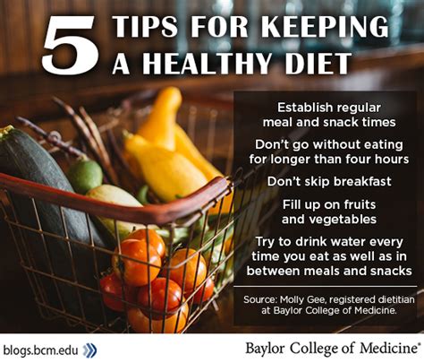 Five Tips For Keeping A Healthy Diet Baylor College Of Medicine Blog