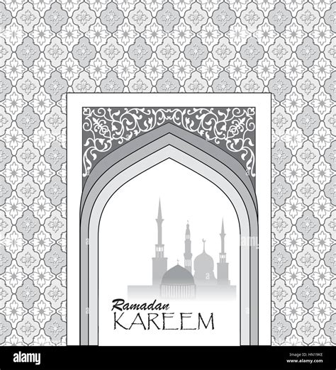 Ramadan Background Muslim Architectural Building Silhouette View In