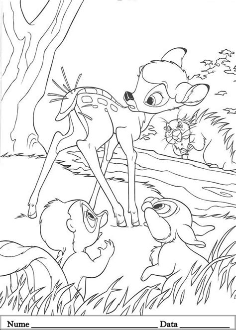 Desene De Colorat Si Planse Educative Planse De Colorat Cu Bambi Pdmrea