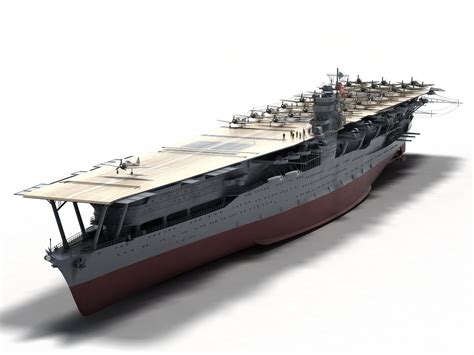 Akagi IIWW Carrier 3D | CGTrader