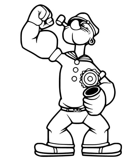 Strong Popeye Coloring Page Download Print Or Color Online For Free