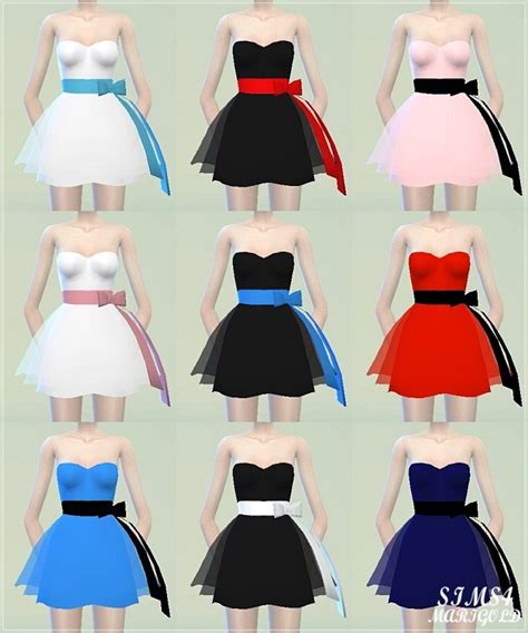 Ribbon Lovely Mini Dress At Marigold Sims 4 Updates