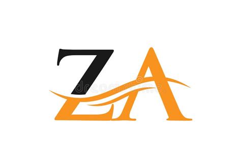 Water Wave Za Logo Vector Swoosh Letter Za Logo Design For Business