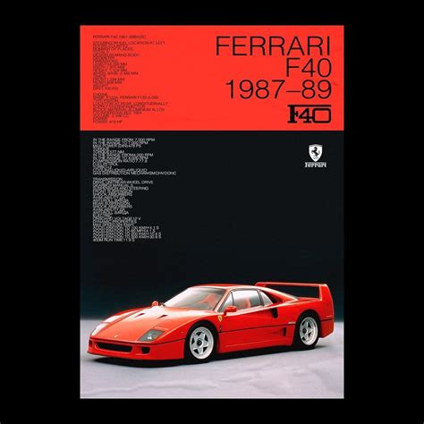 Ferrari F40 Ferrari Restyling Of An Old Advertising Poster