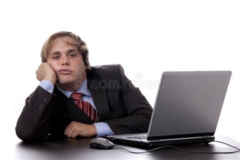 Bored Employees In Business Meeting Stock Photo Image Of Panel