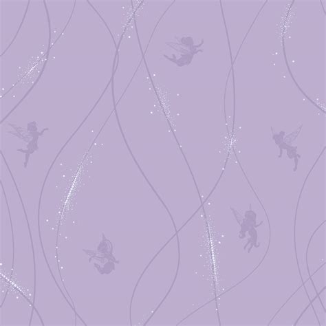 York Wallcovering Disney Fairies Purple Fairy Stripe Wallpaper Wallpaper