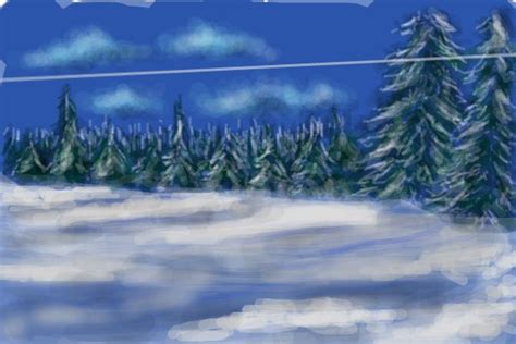 Iarna ← A Landscape Speedpaint Drawing By Lacrimi Queeky Draw And Paint