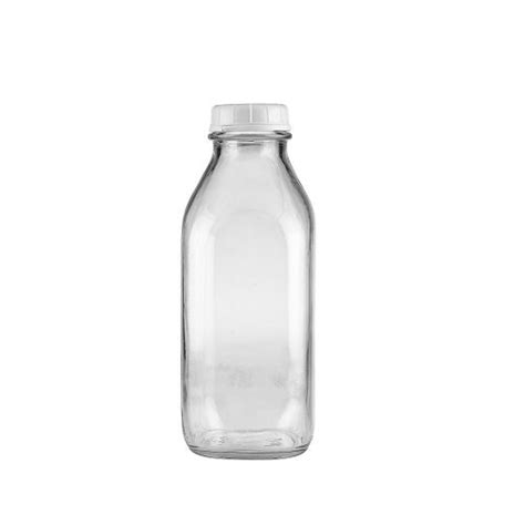 The Dairy Shoppe Heavy Glass Milk Bottles 338 Oz Jugs With Extra Lids