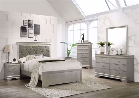 Maybe you would like to learn more about one of these? Amalia Queen Size Bedroom Set - Silver | Home Furniture ...