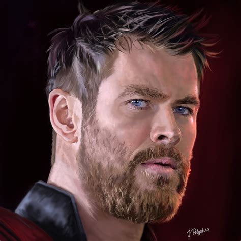 Thor, the brawny thunder god, is the archetype of a loyal and honorable warrior, the ideal toward which the average human warrior aspired. ArtStation - Thor portrait from Avengers movie., Inna ...