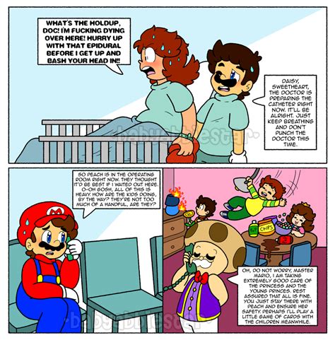 A Comic Strip With Mario And Luigi Talking To Each Other