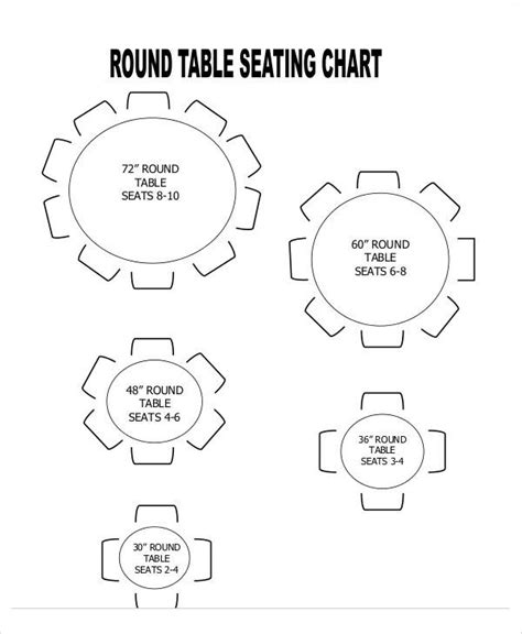 Round Table Wedding Seating Chart Template Free Table Bar Chart